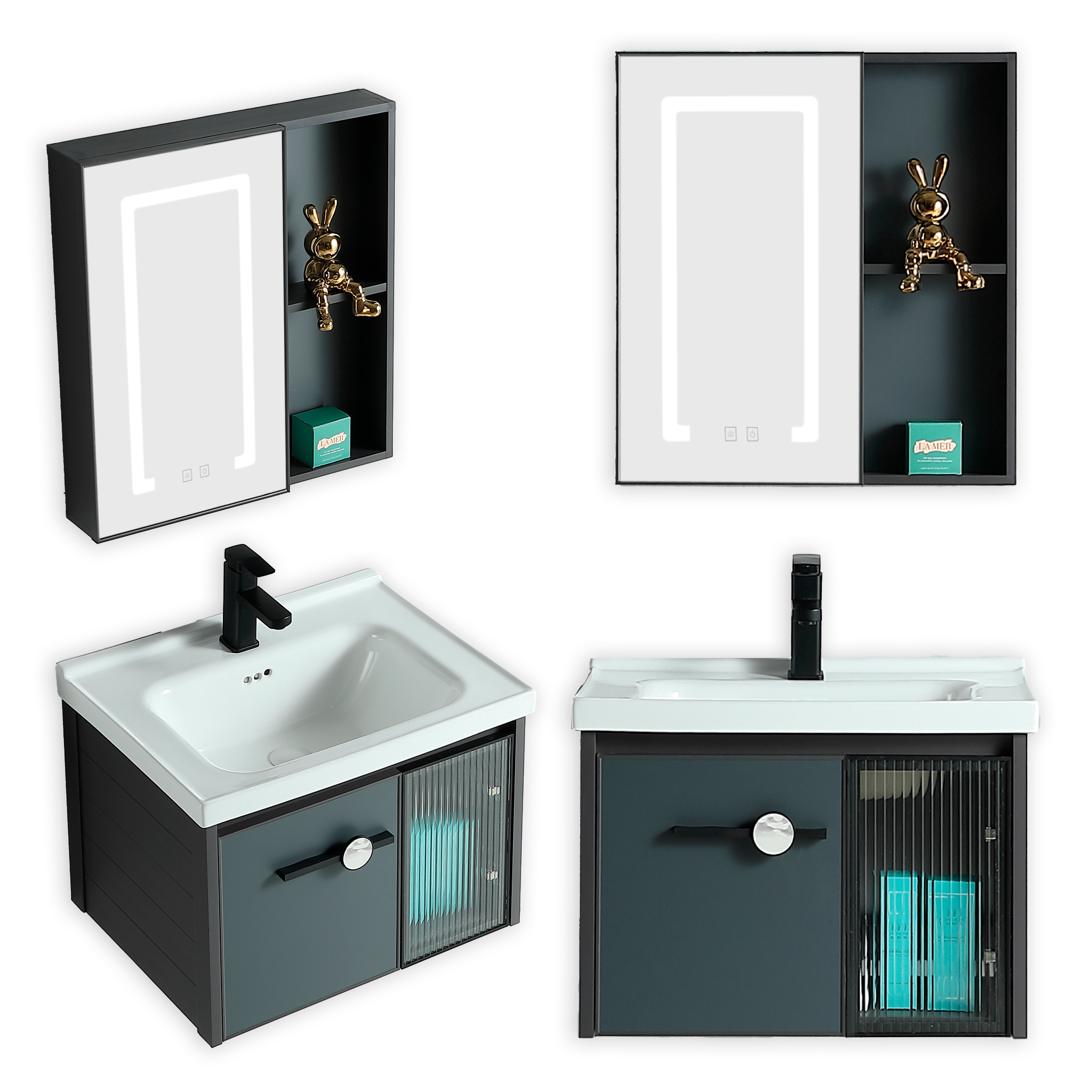 Mueble De Baño + Espejo De Aluminio Kf802Z-60 - Fratelli
